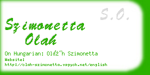 szimonetta olah business card